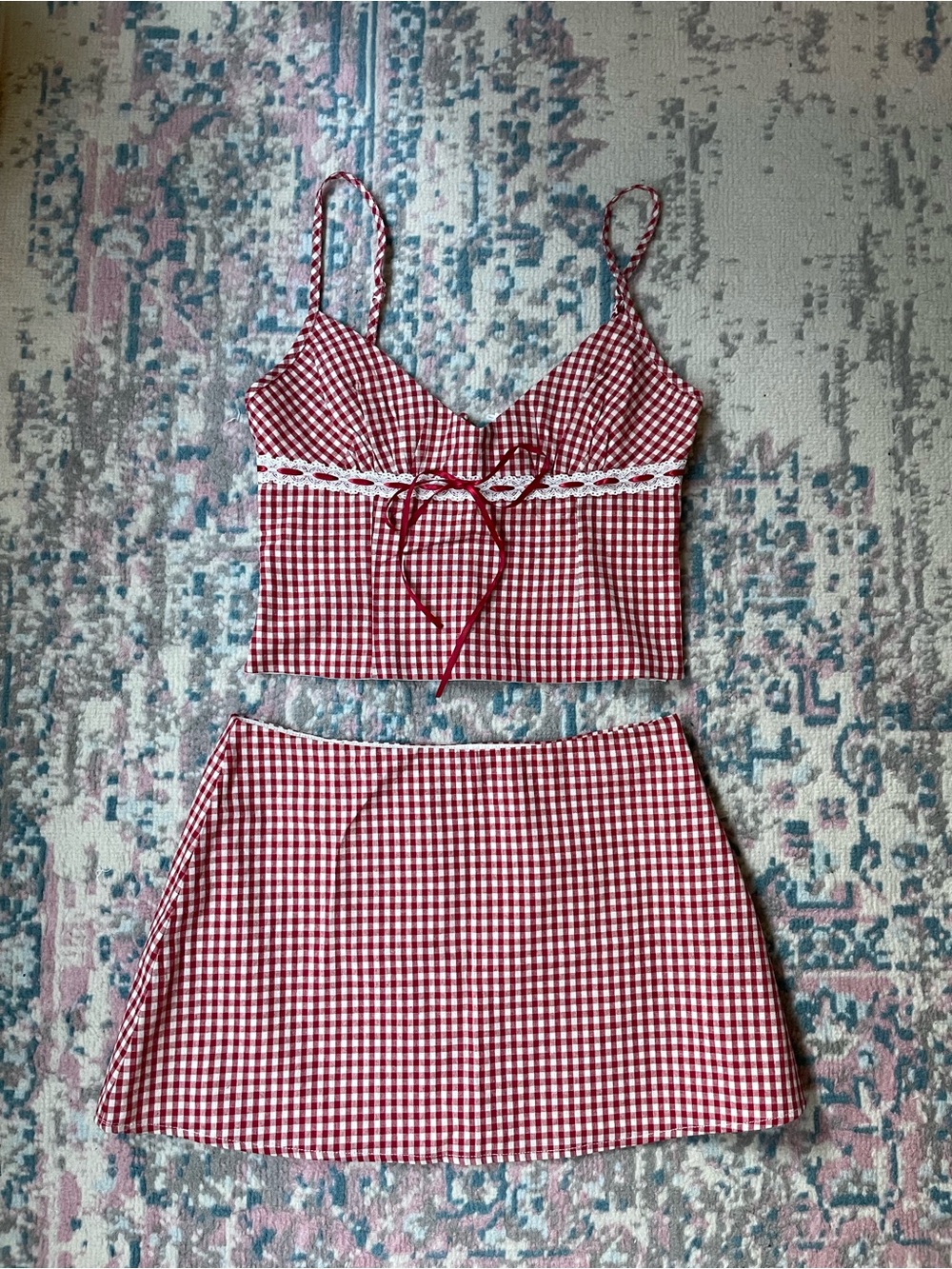 NEW WITHOUT TAGS PRINCESS POLLY GINGHAM SET SIZE 4!!!